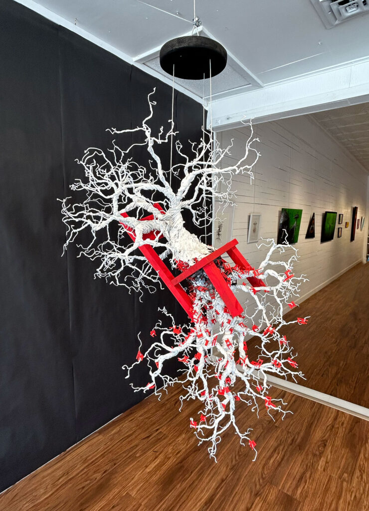 Eminence Prime, wood and wire sculpture