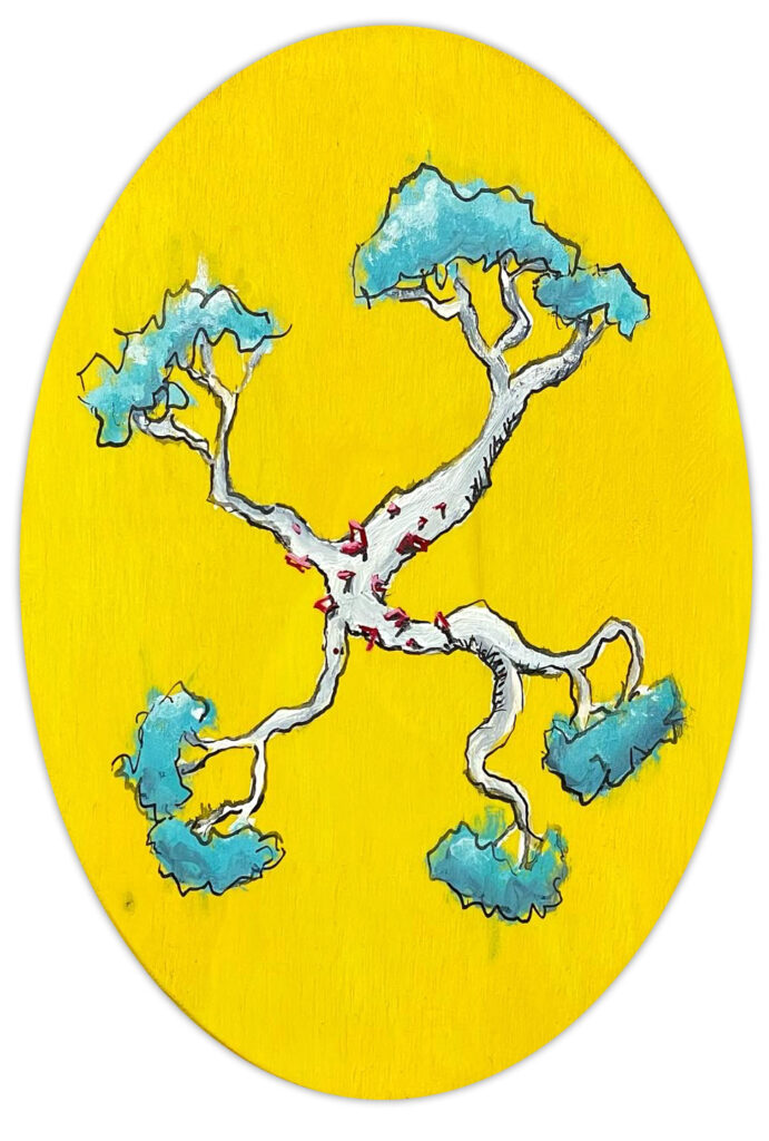 painting on wood oval