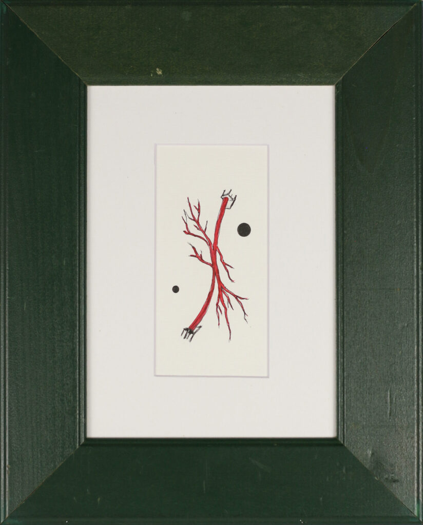 Black Suns, Red Branches, miniature drawing