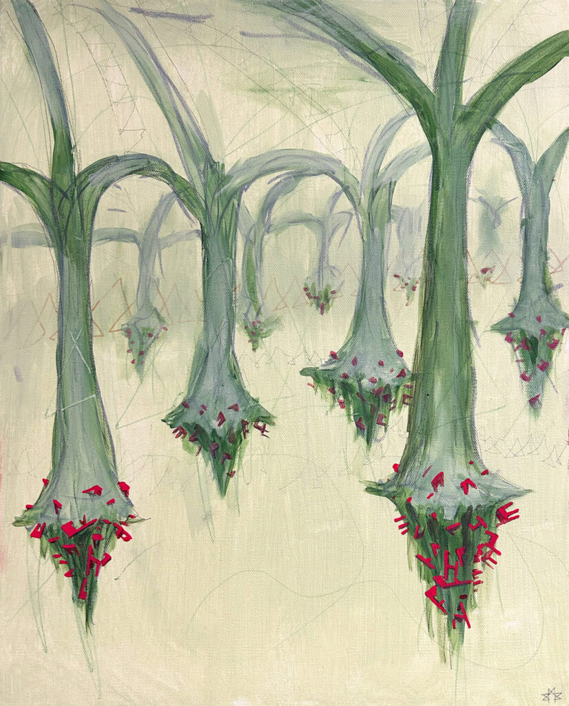 Community Pillars, painting on canvas