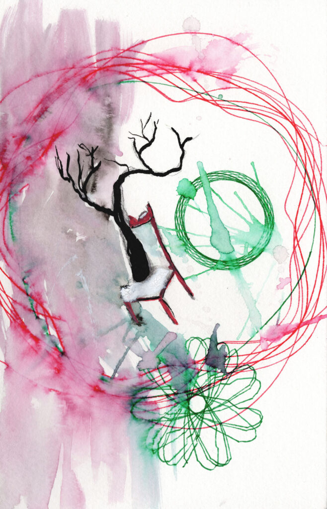 Crashing, artwork on paper