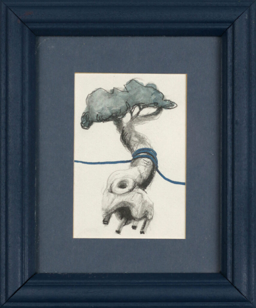 Harness, framed miniature drawing
