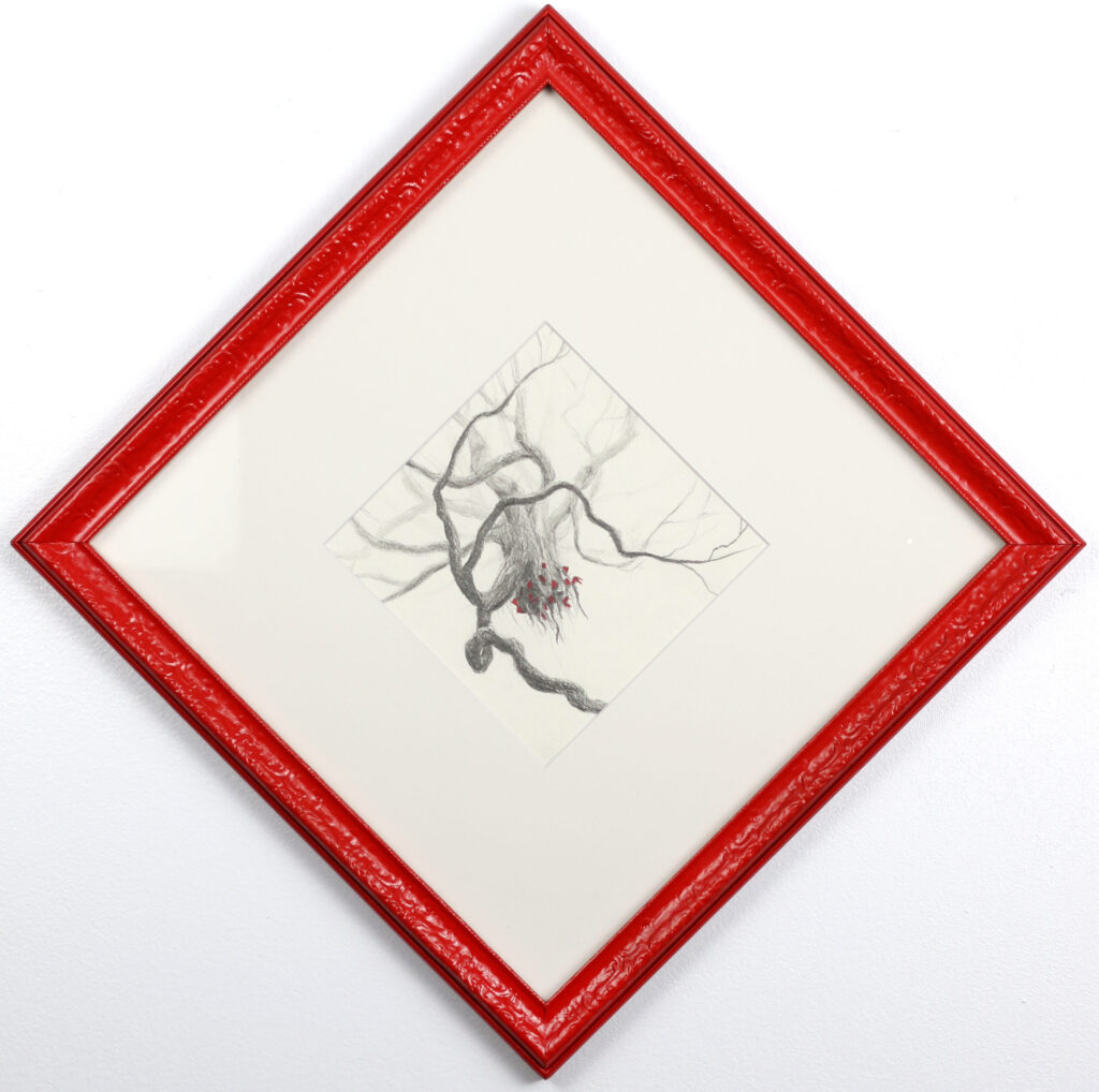 Live, framed drawing (sold)