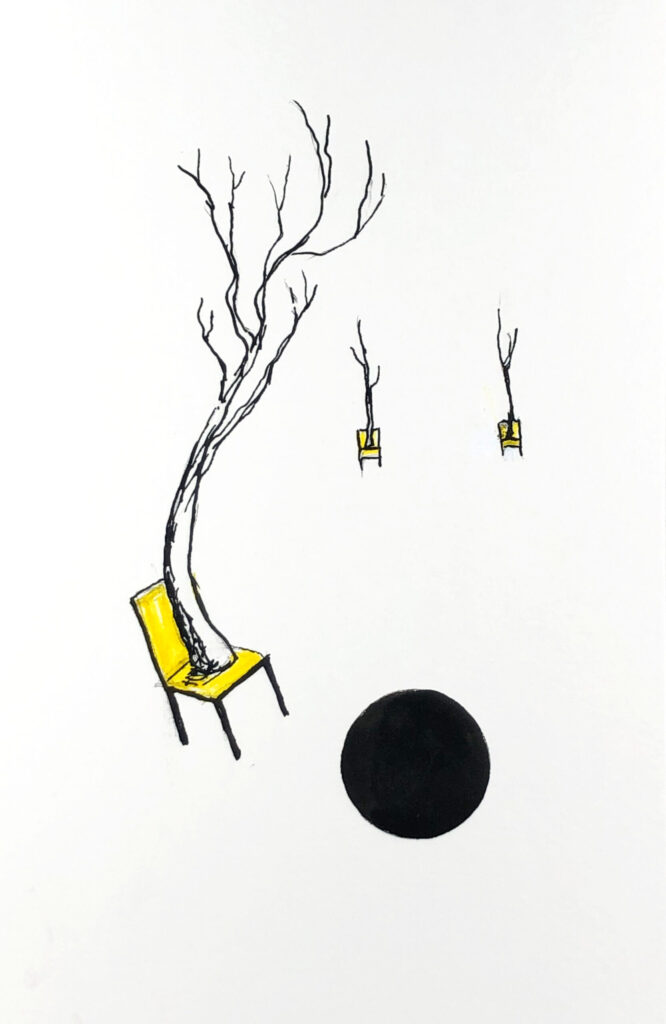 Onlookers, artwork on paper