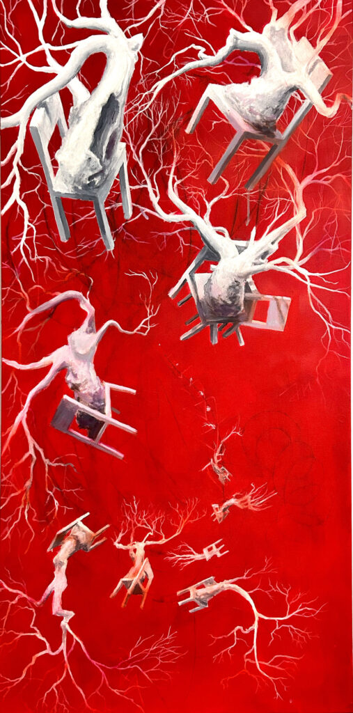 Redscape Continuum, painting on canvas