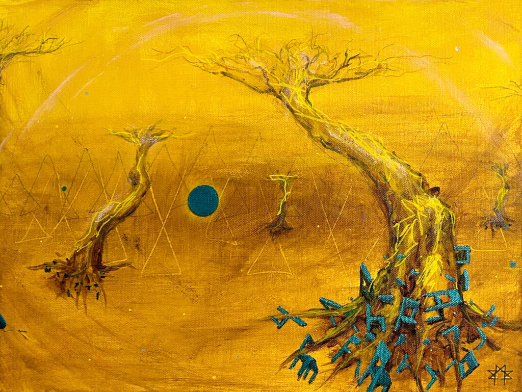 Synaptic Sky, painting on canvas